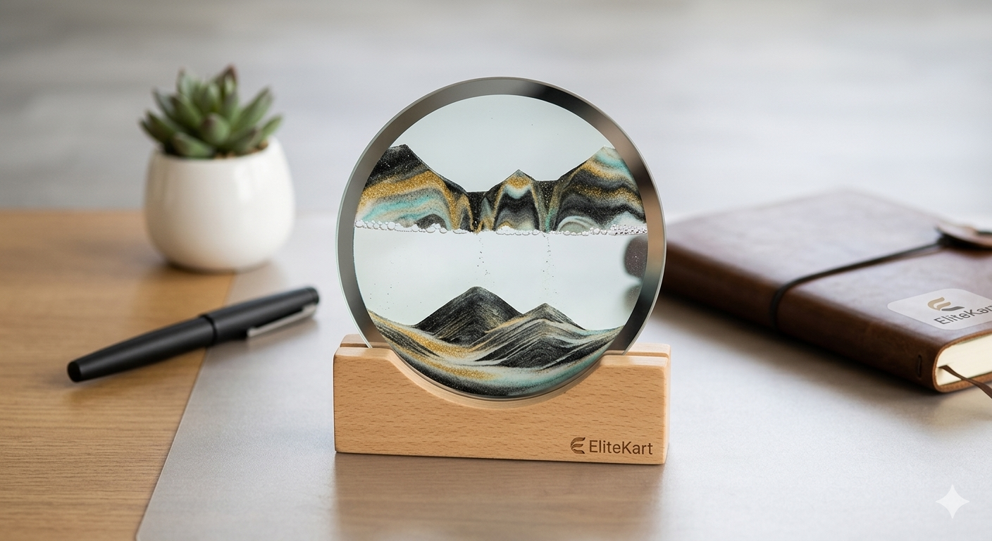 3D Moving Sand Art – Relaxing Decor Piece 🌊”