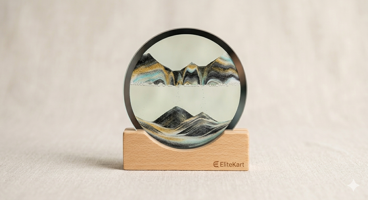 3D Moving Sand Art – Relaxing Decor Piece 🌊”