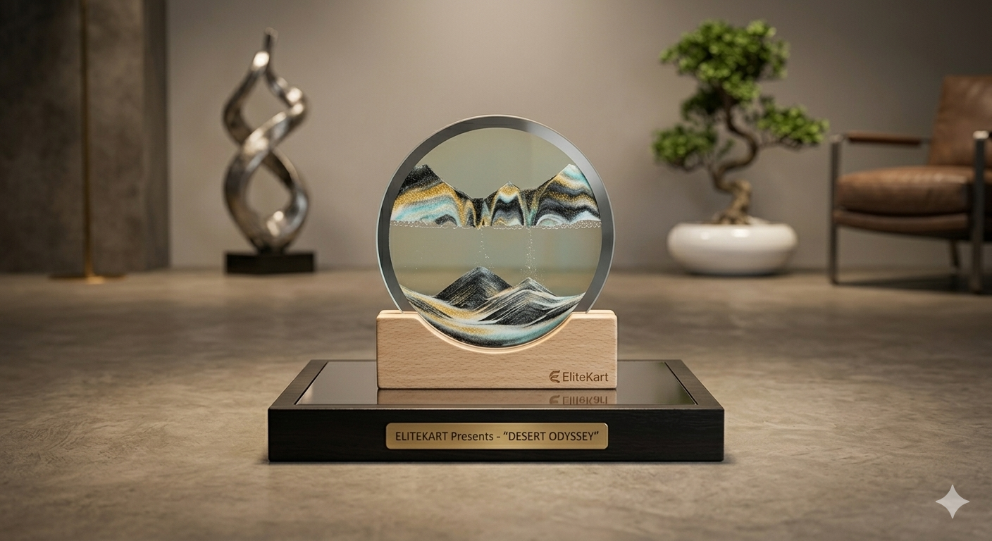 3D Moving Sand Art – Relaxing Decor Piece 🌊”
