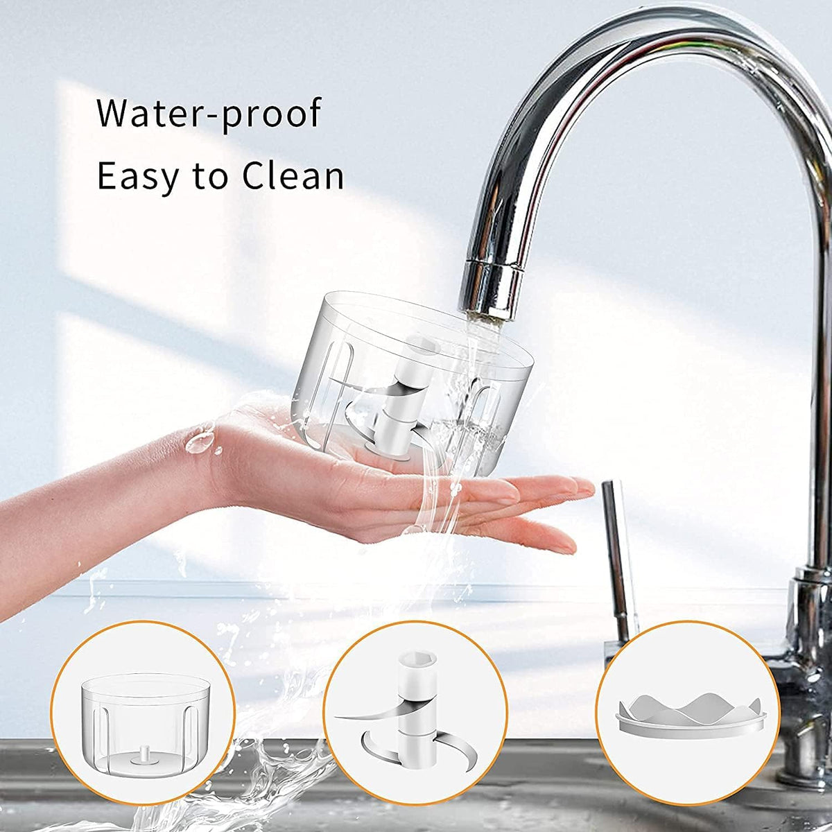 Portable Electric Mini Food Chopper – USB Rechargeable Garlic & Vegetable Cutter