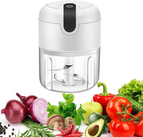 Portable Electric Mini Food Chopper – USB Rechargeable Garlic & Vegetable Cutter