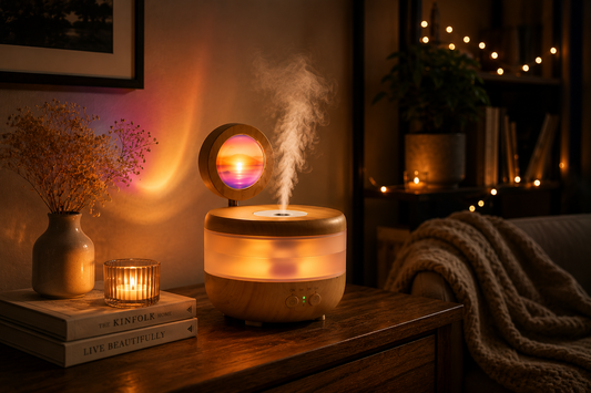 Premium 2-in-1 Sunset Lamp & Magic Air Humidifier