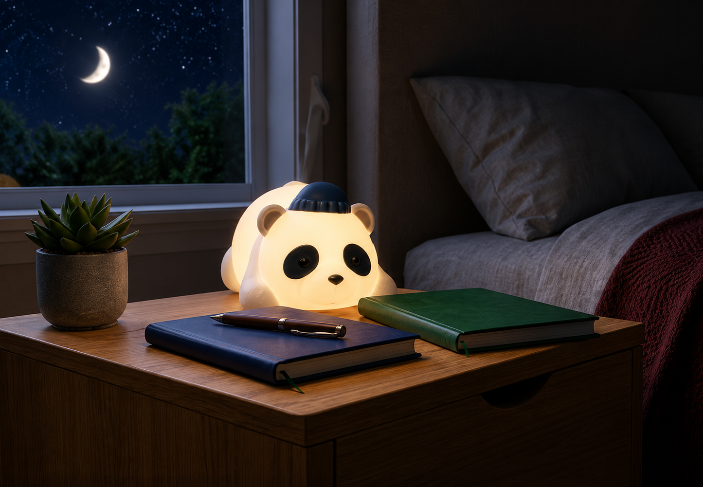 Squishy Sleeping Panda LED Night Light